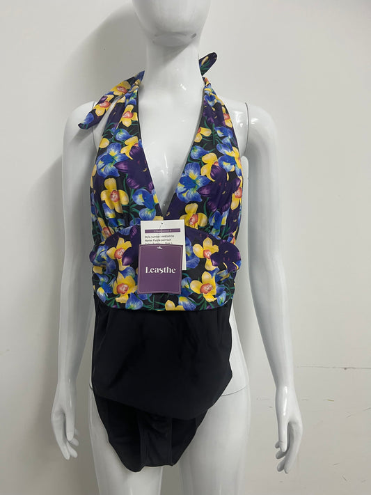 【Leasthe Floral Halter One-Piece Swimsuit】—— Vibrant & Flattering Swimwear for Confident Summer Days