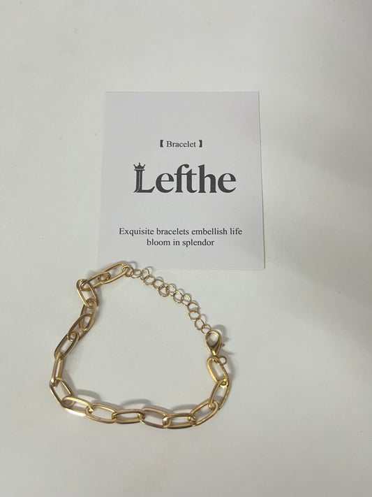 【Lefthe Chunky Link Chain Bracelet】—— Bold Minimalist Jewelry for Everyday Edge