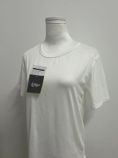 Leftiger Basic White Crew Neck T-Shirt (Relaxed Fit)