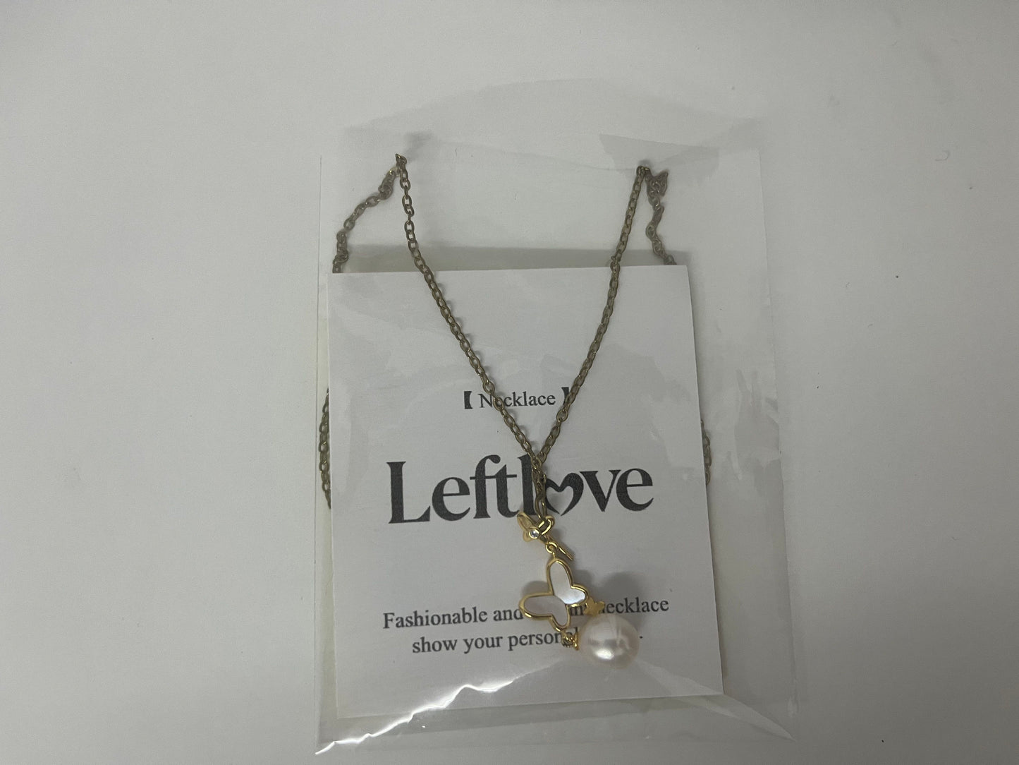 【Leftlove Hollow Heart & Pearl Pendant Necklace】—— Elegant Accessory for Daily Elegance & Sentimental Style