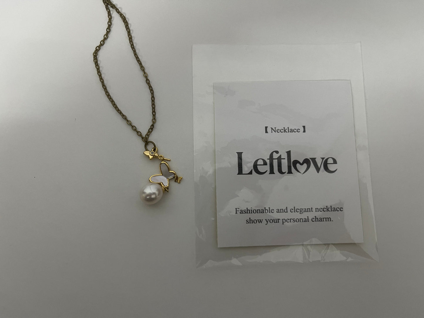 【Leftlove Hollow Heart & Pearl Pendant Necklace】—— Elegant Accessory for Daily Elegance & Sentimental Style