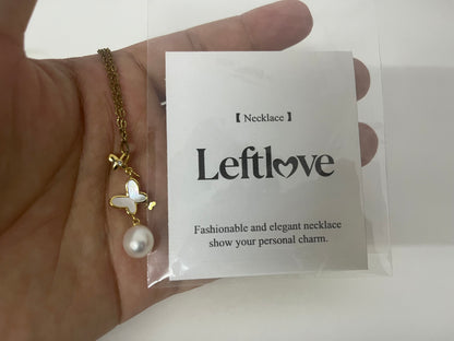 【Leftlove Hollow Heart & Pearl Pendant Necklace】—— Elegant Accessory for Daily Elegance & Sentimental Style