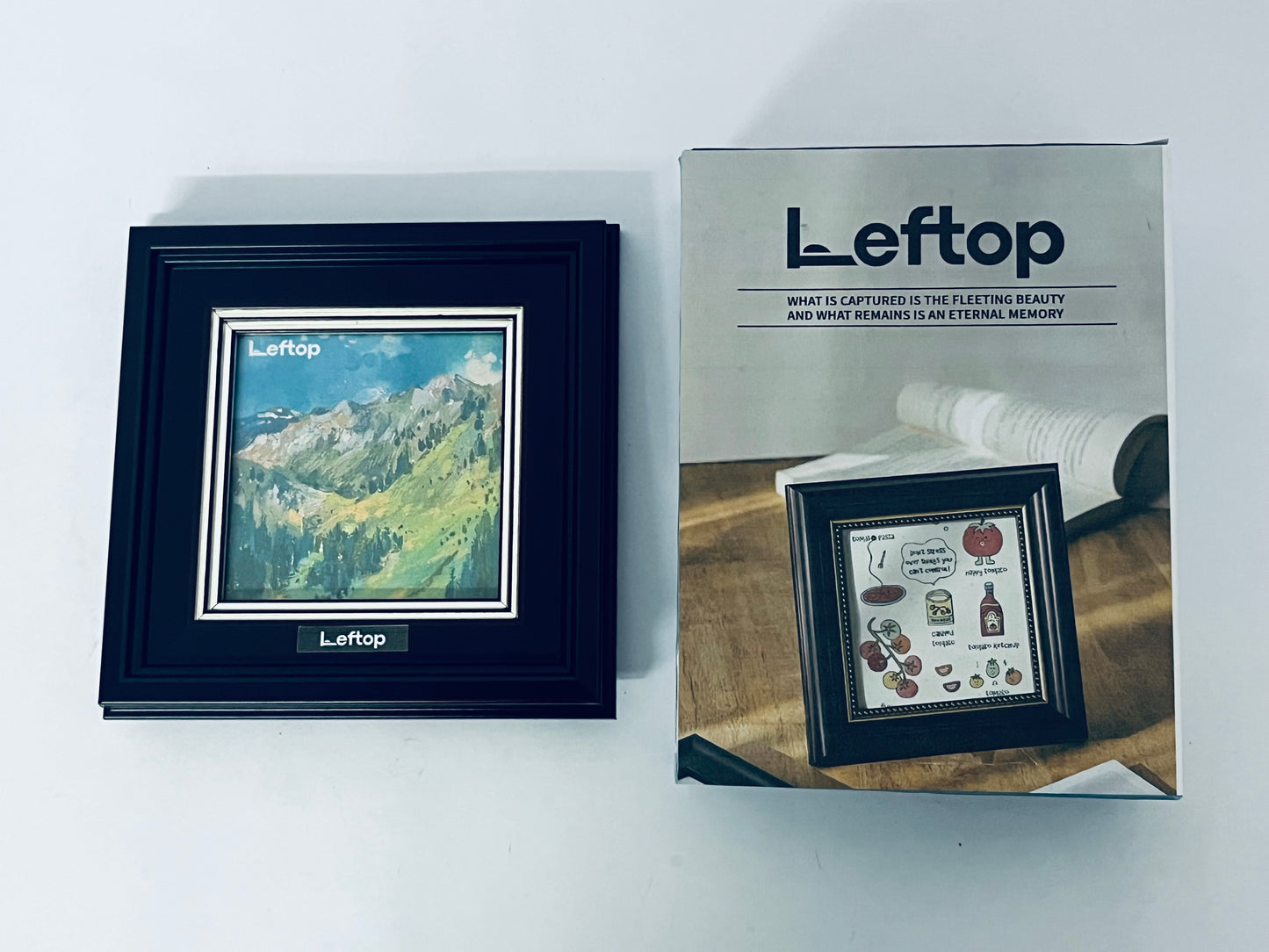 Leftop Black Picture Frame for 4 x 4 Square Picture Poster Photo, Light Weight and High Transparent 4 by 4 Frame for Wall