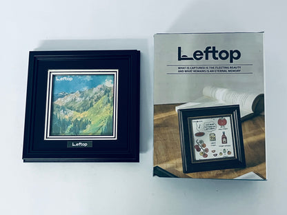 Leftop Black Picture Frame for 4 x 4 Square Picture Poster Photo, Light Weight and High Transparent 4 by 4 Frame for Wall