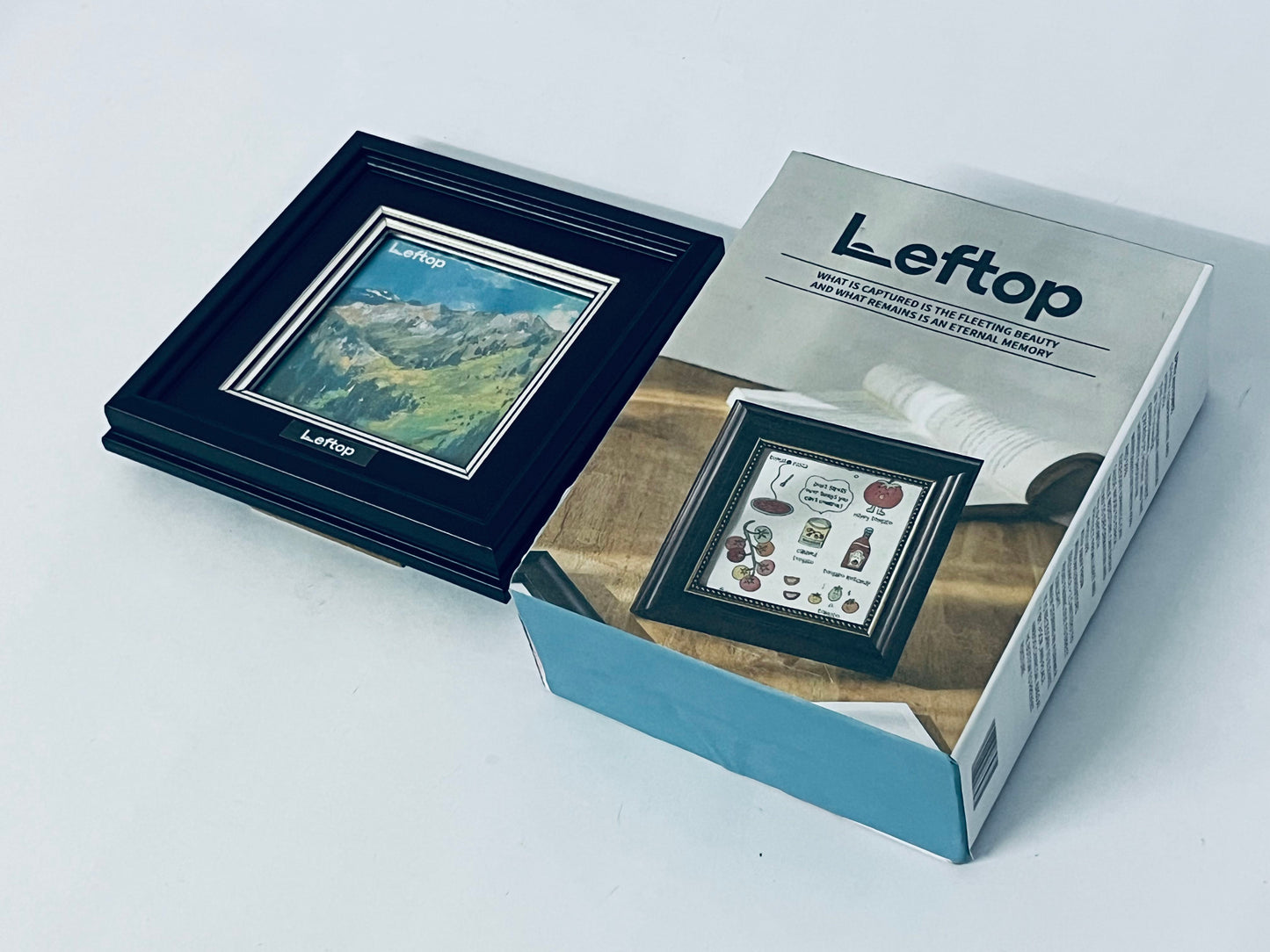 Leftop Black Picture Frame for 4 x 4 Square Picture Poster Photo, Light Weight and High Transparent 4 by 4 Frame for Wall