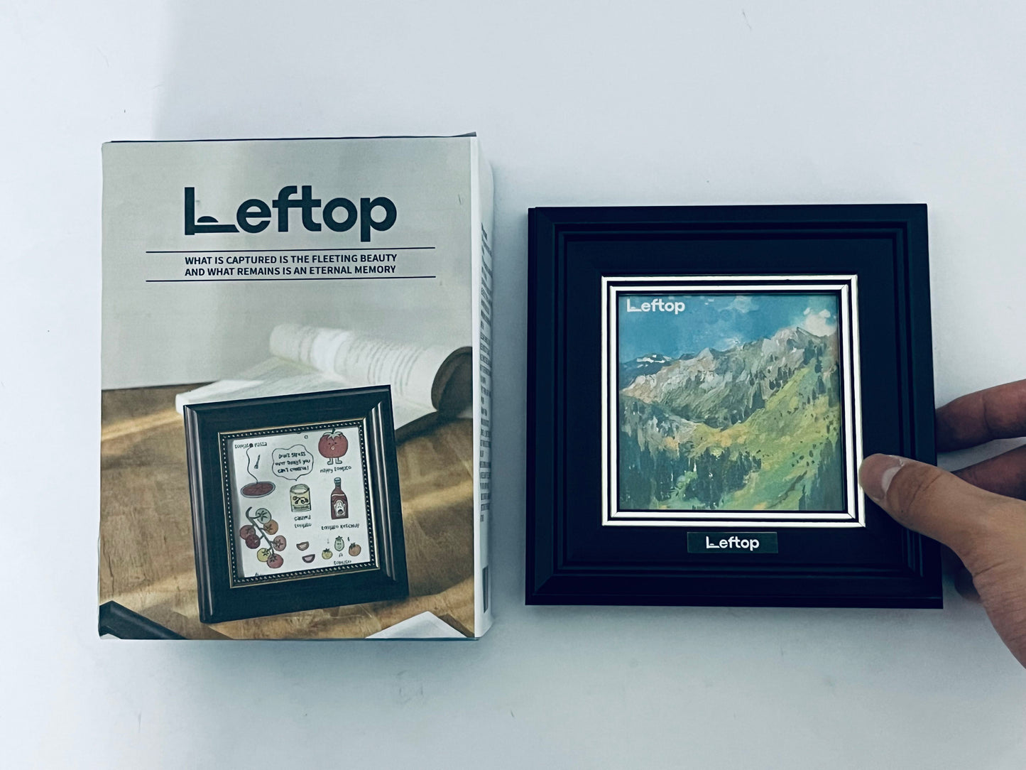 Leftop Black Picture Frame for 4 x 4 Square Picture Poster Photo, Light Weight and High Transparent 4 by 4 Frame for Wall