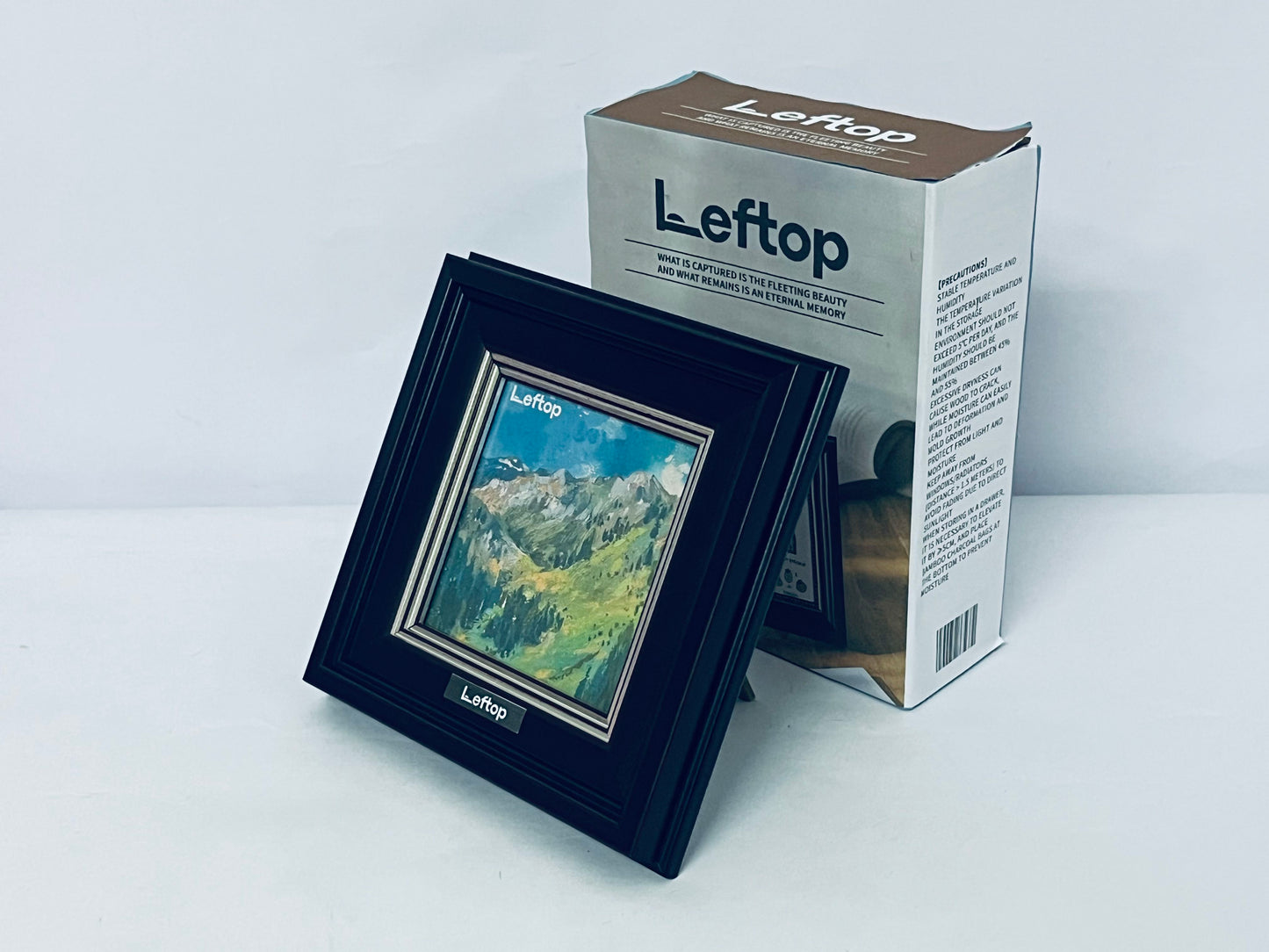 Leftop Black Picture Frame for 4 x 4 Square Picture Poster Photo, Light Weight and High Transparent 4 by 4 Frame for Wall