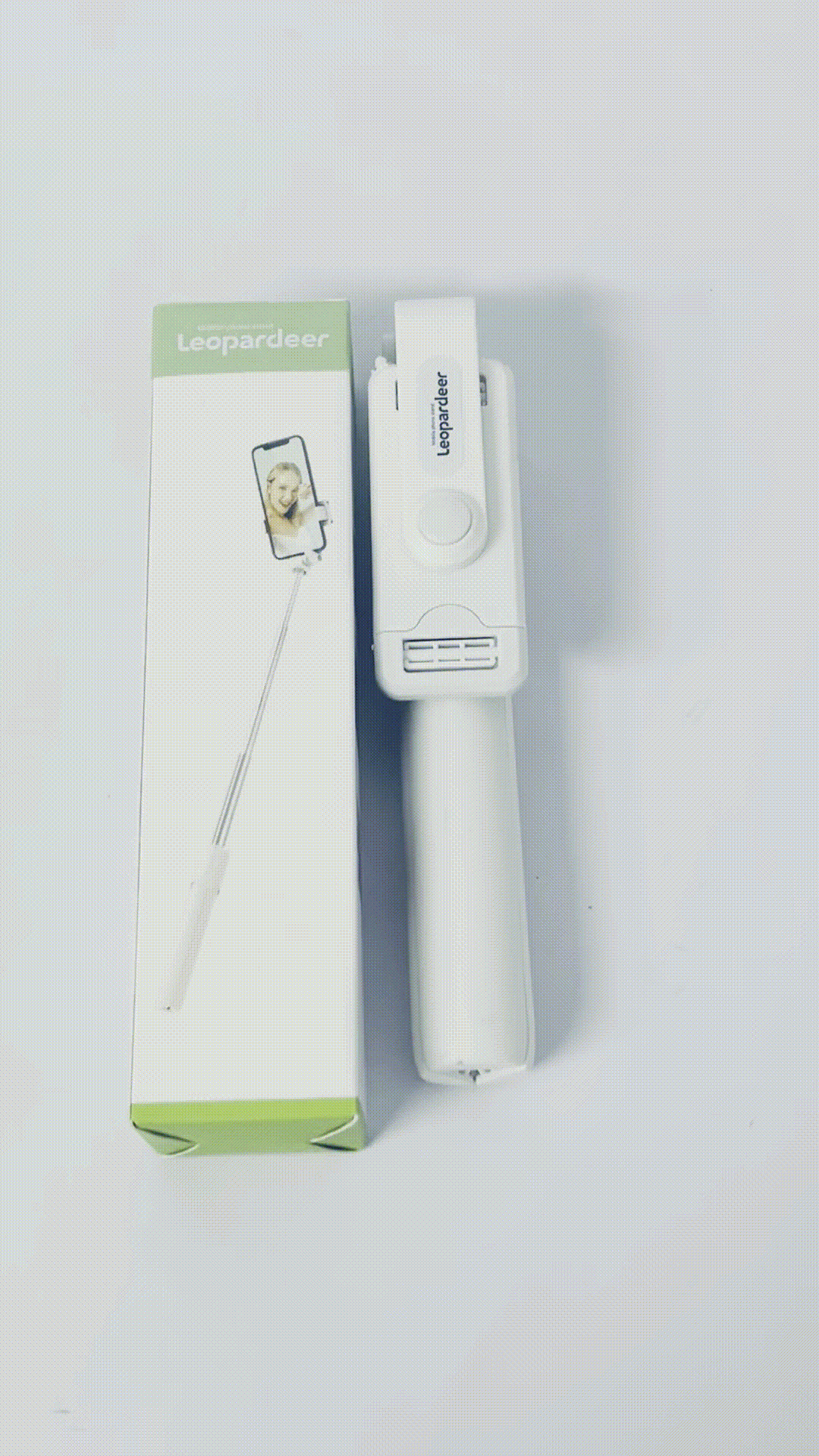 Leopardeer 67‘’ Selfie Stick, Phone Tripod with Wireless Remote Control, Portable Selfie Stick Tripod for Photograph, Live Streaming, Video Recording, Compatible with All Cell Phones, White