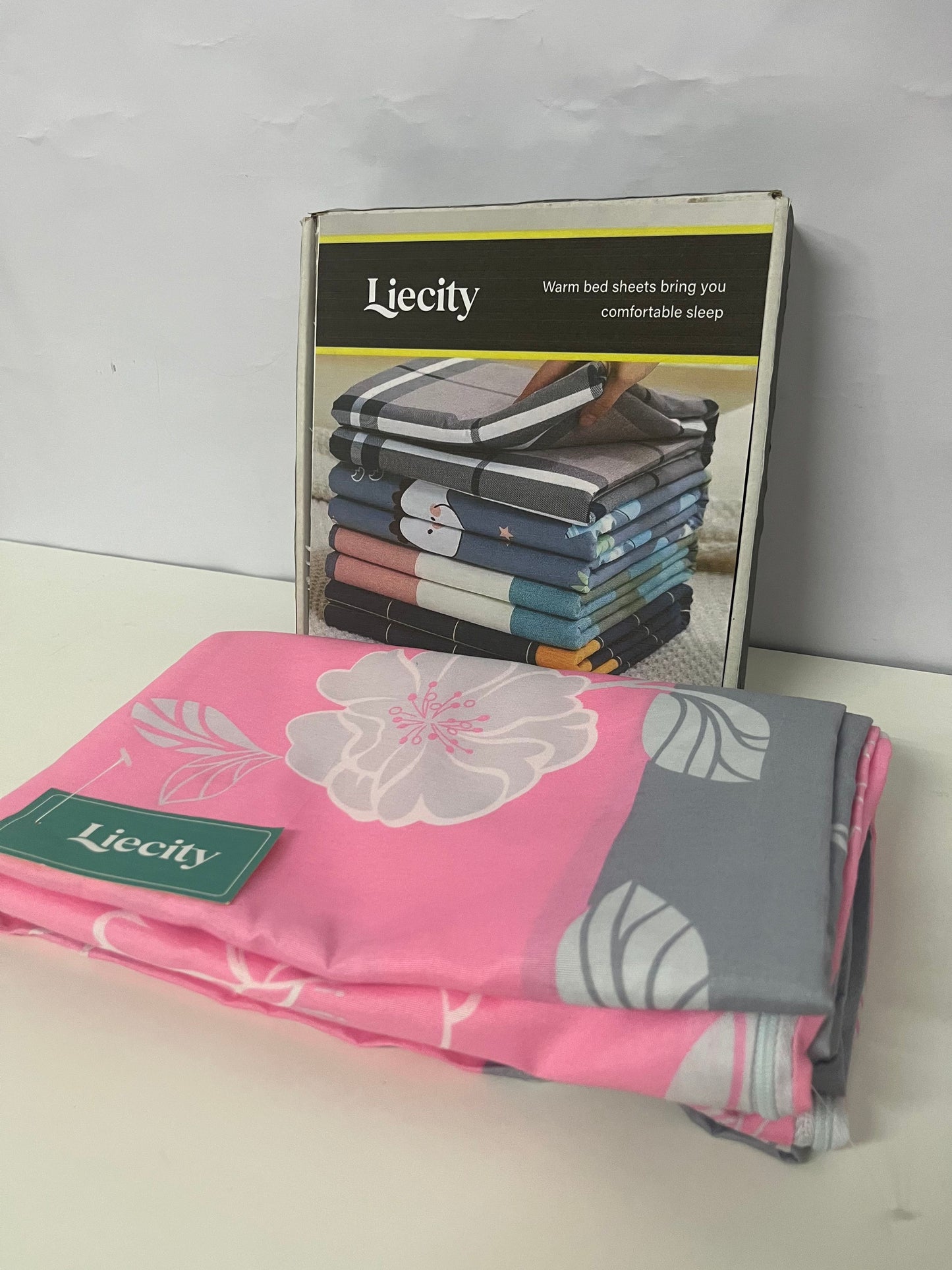 【Liecity Bedsheets】——Liecity Soft Floral Print Bed Sheet - Breathable, Fade-Resistant, All-Season Bedding with American Countryside Style
