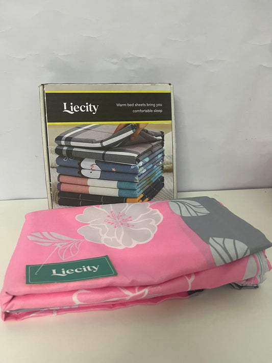 【Liecity Bedsheets】——Liecity Soft Floral Print Bed Sheet - Breathable, Fade-Resistant, All-Season Bedding with American Countryside Style