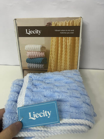 【Liecity Washcloths】——Liecity Cloud Plush Washcloths - Ultra Absorbent, Lint-Free, Soft & Quick-Drying Face Towels for Bathroom & Kitchen
