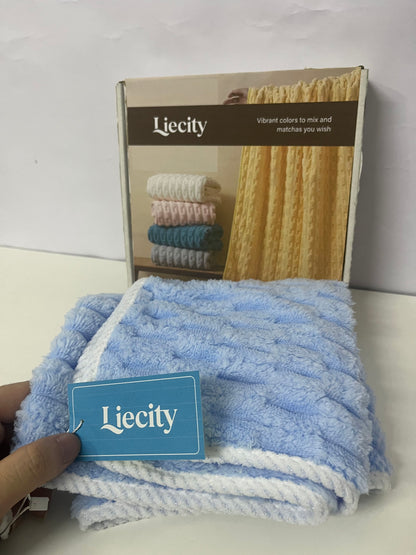 【Liecity Washcloths】——Liecity Cloud Plush Washcloths - Ultra Absorbent, Lint-Free, Soft & Quick-Drying Face Towels for Bathroom & Kitchen