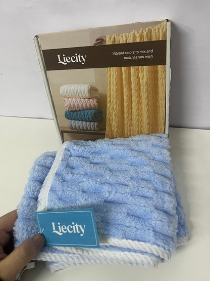 【Liecity Washcloths】——Liecity Cloud Plush Washcloths - Ultra Absorbent, Lint-Free, Soft & Quick-Drying Face Towels for Bathroom & Kitchen