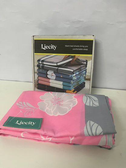 【Liecity Bedsheets】——Liecity Soft Floral Print Bed Sheet - Breathable, Fade-Resistant, All-Season Bedding with American Countryside Style