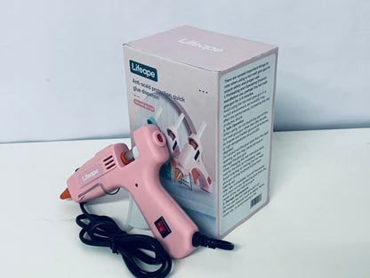 Lifeape Hot Melt Glue Gun, Anti-Scald & Quick Glue Dispensing, Pink Aesthetic, Must-Have for DIY Crafts & Home Repairs