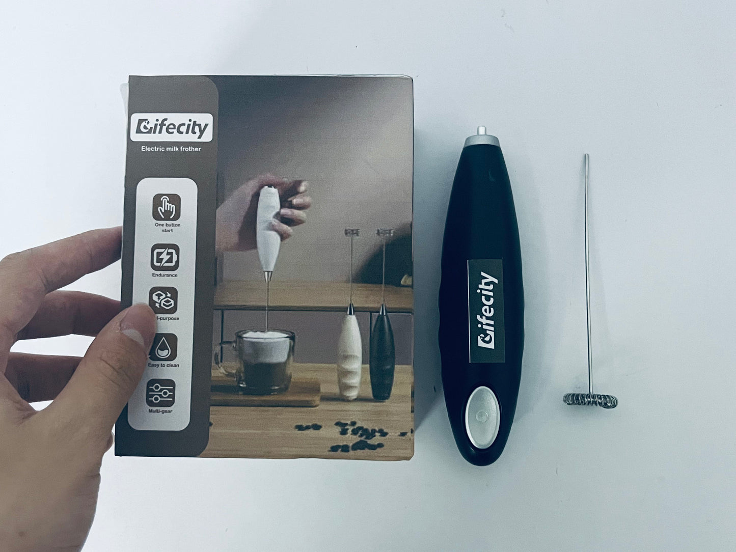 Lifecity Multi-Purpose Hand Blender, Immersion Electric Milk Frother, 304 Stainless Steel Blender Stick, Handheld Electric Handle Egg Beater Coffee Juice Mixer Kitchen Tool