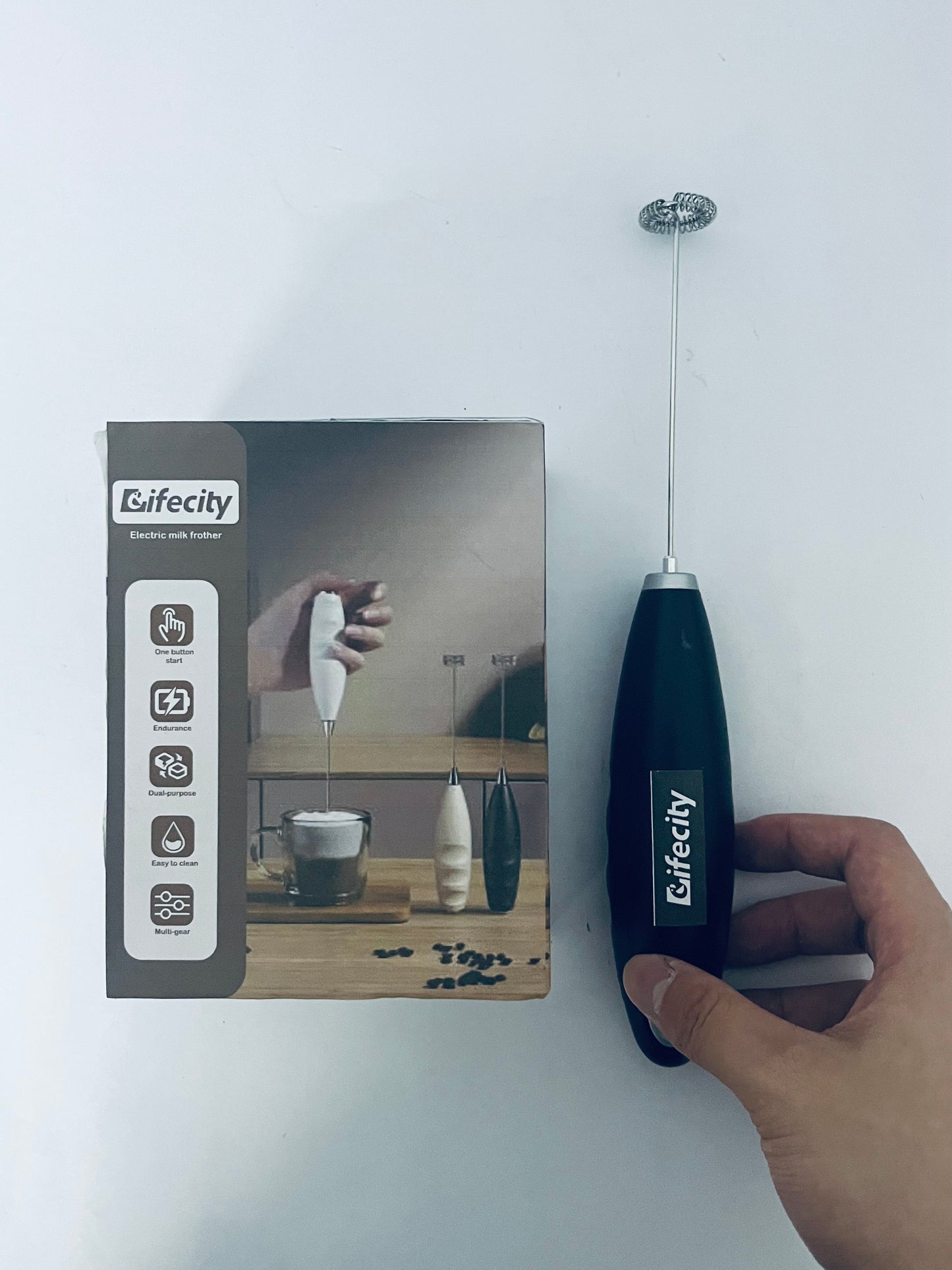 Lifecity Multi-Purpose Hand Blender, Immersion Electric Milk Frother, 304 Stainless Steel Blender Stick, Handheld Electric Handle Egg Beater Coffee Juice Mixer Kitchen Tool