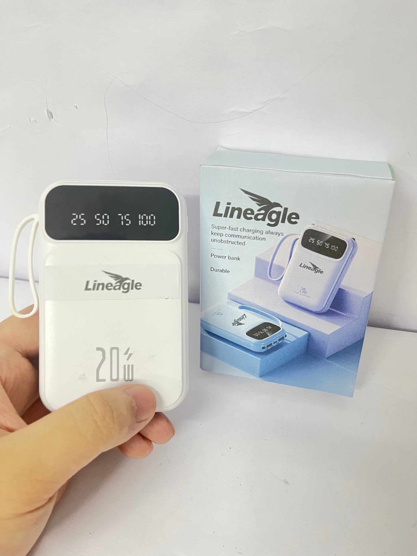 Lineagle 20W Fast Charging Power Bank, Portable External Battery Pack with Digital Display, High - Capacity & Durable Charger