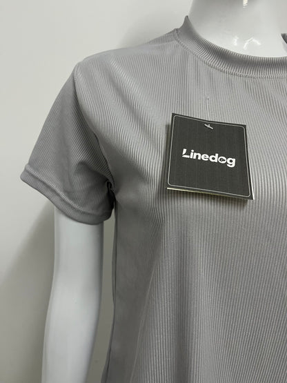 【Linedog Ribbed Crew Neck T-Shirt】—— Versatile Basic for Effortless Everyday Style