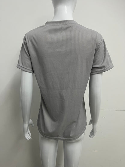 【Linedog Ribbed Crew Neck T-Shirt】—— Versatile Basic for Effortless Everyday Style