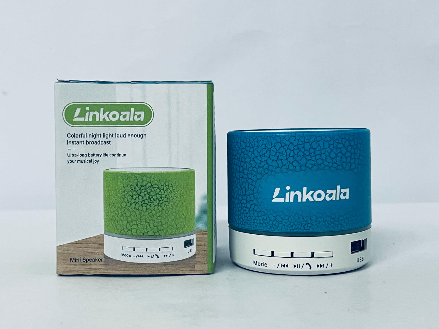 Linkoala Mini Bluetooth Speaker with Colorful Night Light | Long Battery Life Portable Wireless Small Speaker, Support Bluetooth/USB Multi-mode Playback