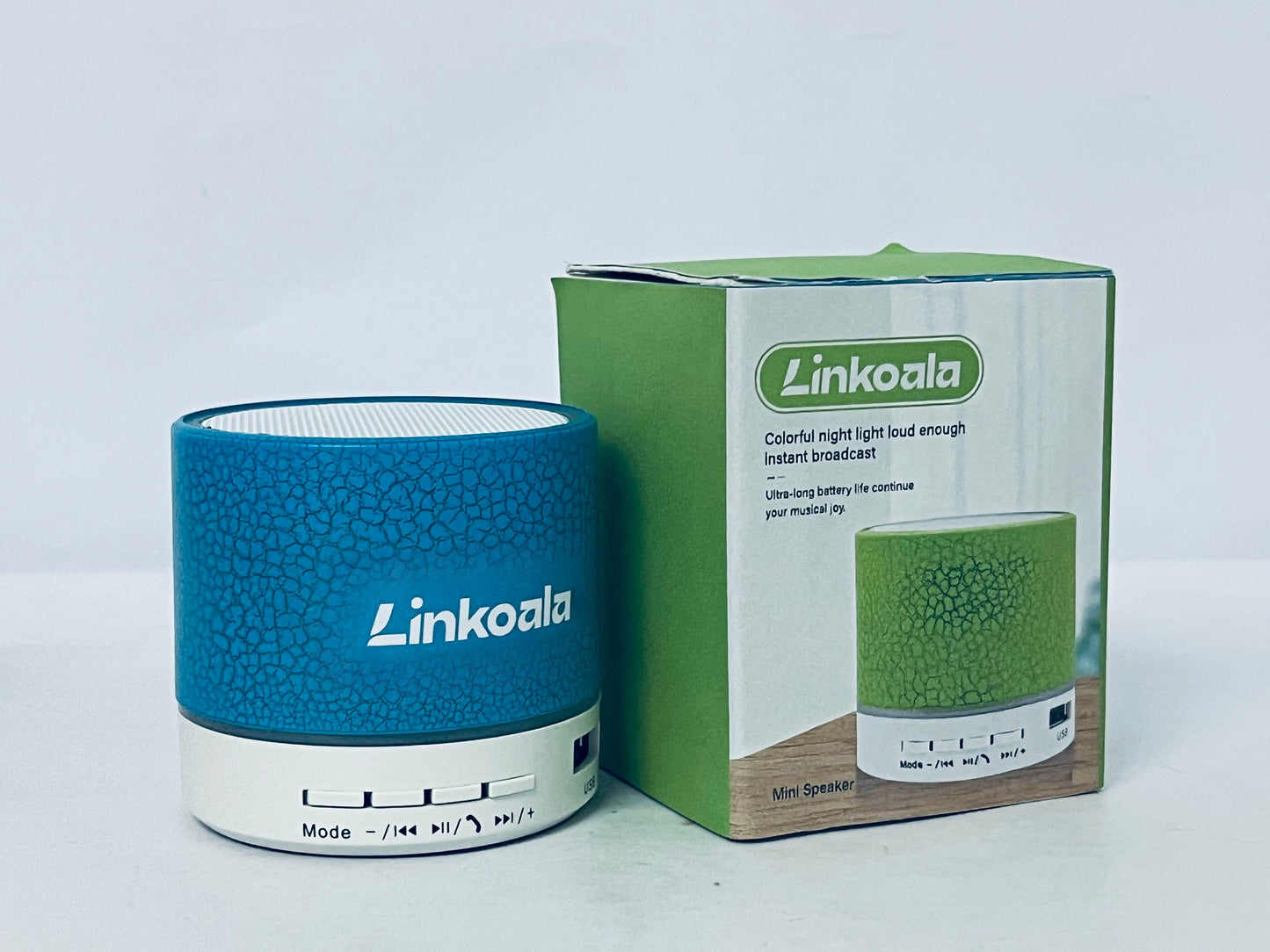 Linkoala Mini Bluetooth Speaker with Colorful Night Light | Long Battery Life Portable Wireless Small Speaker, Support Bluetooth/USB Multi-mode Playback