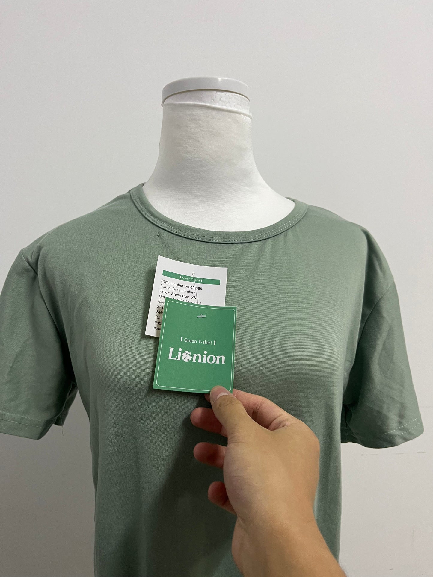 Lionion Women's Sage Green Short-Sleeve T-shirts Basic Versatile Comfortable & Skin-Friendly Daily Essential