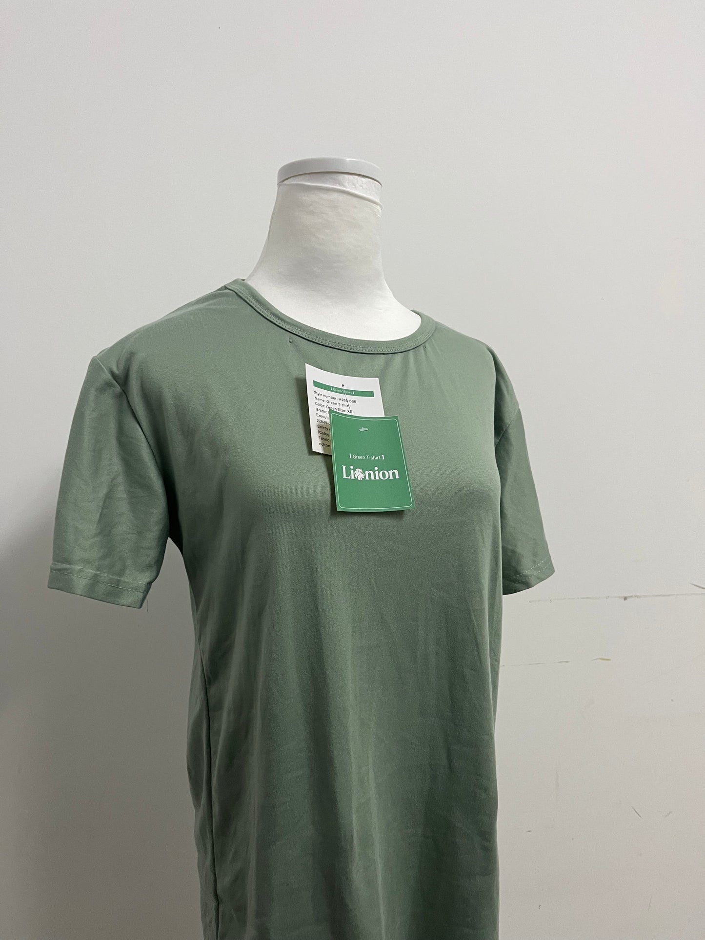Lionion Women's Sage Green Short-Sleeve T-shirts Basic Versatile Comfortable & Skin-Friendly Daily Essential