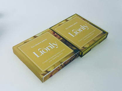 Lionly 9 Colors Golden Earth Eyeshadow Palette, Warm Brown Matte Shimmer Glitter Eyeshadow, Versatile for Daily, Office, Party Looks