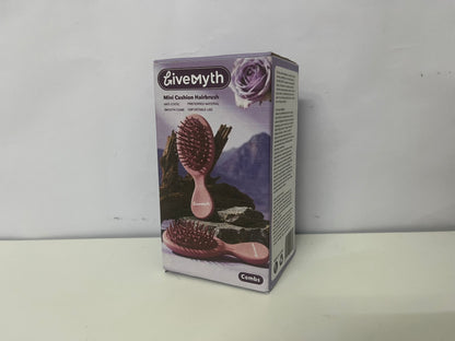 [LiveMyth Combs]——LiveMyth Mini Cushion Hairbrush | Detangle & Scalp Massage On-the-Go