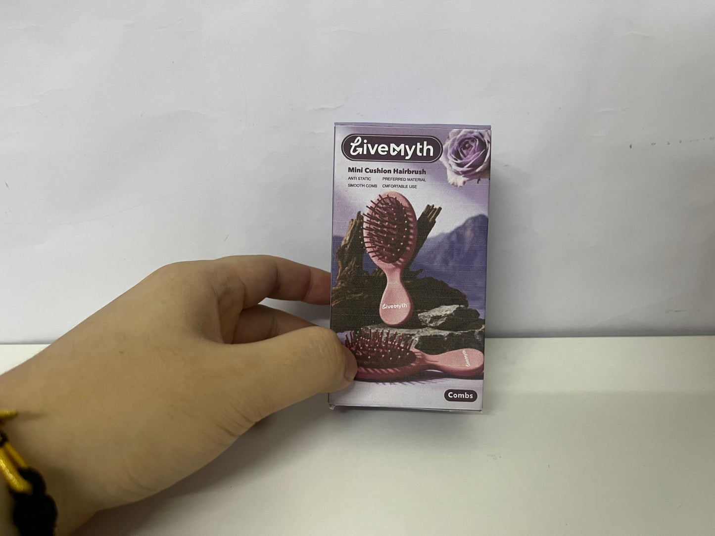 [LiveMyth Combs]——LiveMyth Mini Cushion Hairbrush | Detangle & Scalp Massage On-the-Go