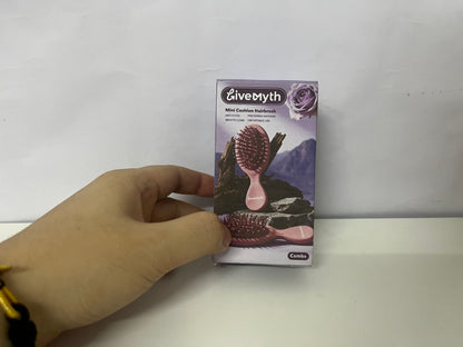 [LiveMyth Combs]——LiveMyth Mini Cushion Hairbrush | Detangle & Scalp Massage On-the-Go
