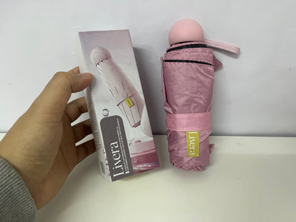 【Livera Compact Foldable Umbrella】—— Pink Stylish Water-Resistant Umbrella: Portable, Lightweight & Durable for Daily Commuting & Outdoor Outings