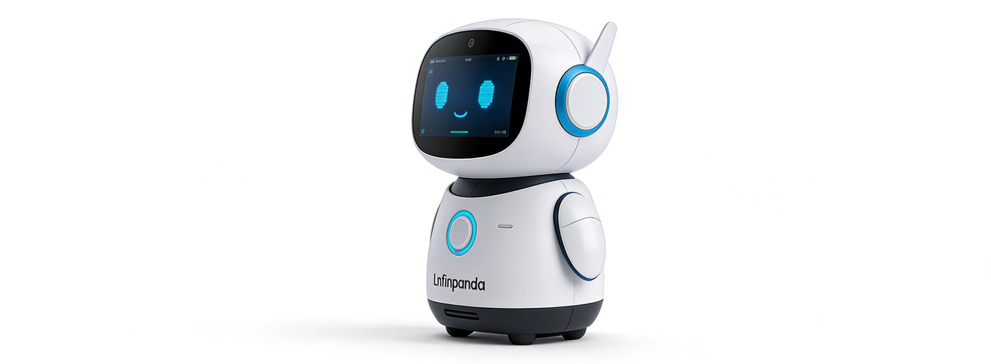 Lnfinpanda Smart Kids Teaching Robot, Programmable Interactive Early Education Machine, Logic Thinking Training, Voice Dialogue, Companion Learning STEM Toy