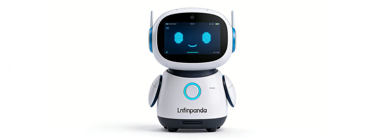 Lnfinpanda Smart Kids Teaching Robot, Programmable Interactive Early Education Machine, Logic Thinking Training, Voice Dialogue, Companion Learning STEM Toy