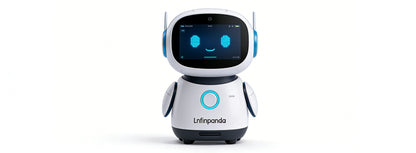 Lnfinpanda Smart Kids Teaching Robot, Programmable Interactive Early Education Machine, Logic Thinking Training, Voice Dialogue, Companion Learning STEM Toy