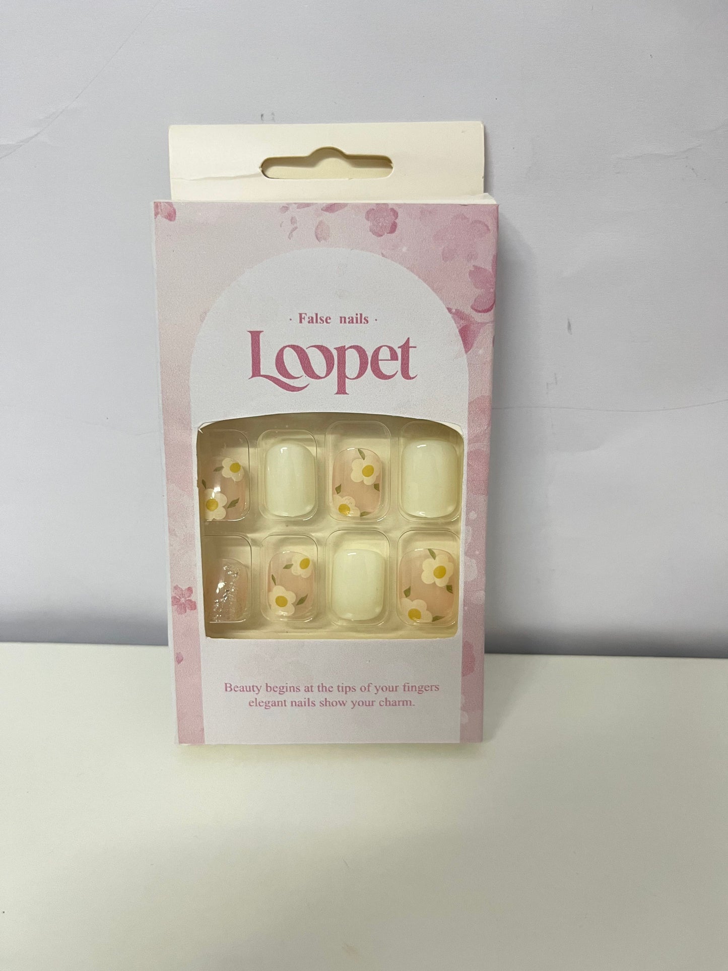 Loopet Cherry Blossom Daisy False Nails