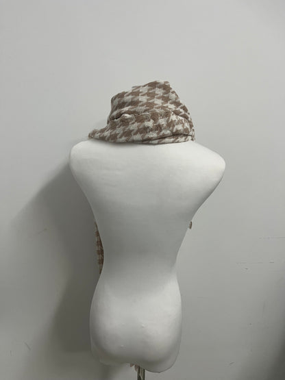 [Lotluck Scarfs]-Houndstooth Fringe Scarf - Autumn Winter Warm Imitation Cashmere Shawl