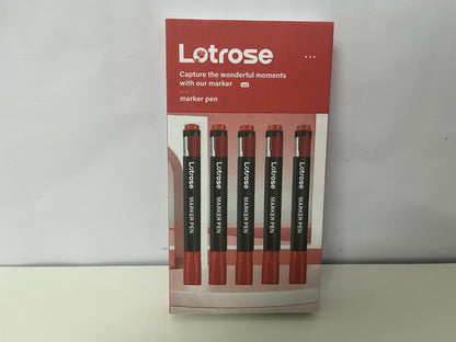 [Lotrose Marker pens]-Red Marker Pen - Large Capacity Quick-Dry Waterproof Marker