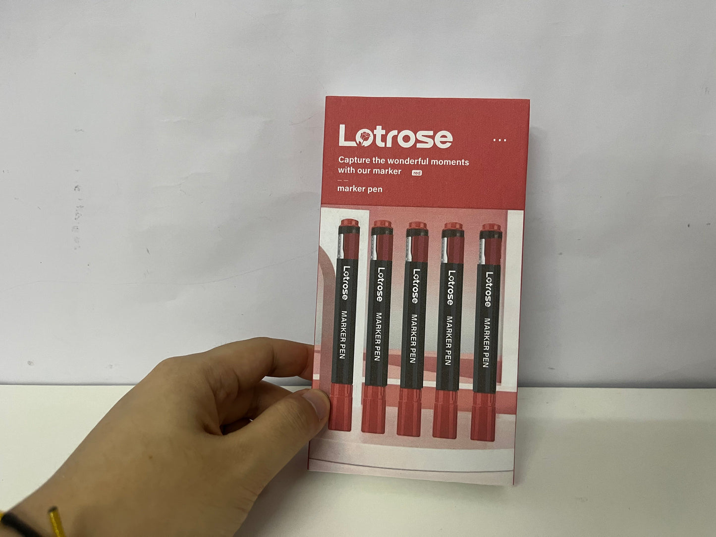 [Lotrose Marker pens]-Red Marker Pen - Large Capacity Quick-Dry Waterproof Marker