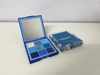 Lotusnow Blue 9-Color Eyeshadow Palette High Pigmentation Long-Lasting Versatile A Dynamic Expression of Eye Makeup Art