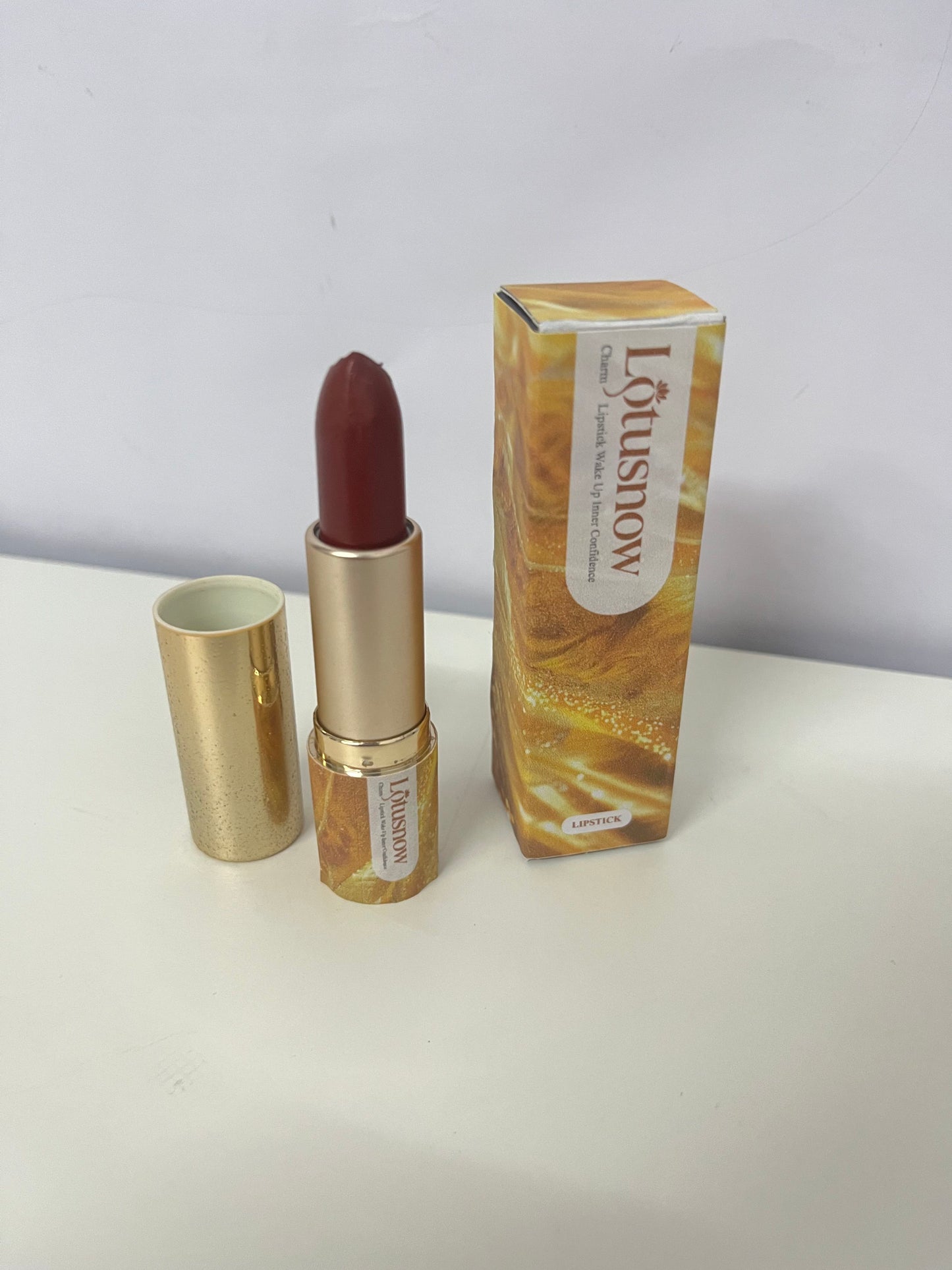 Lotusnow Charm Lipstick Wake Up Confidence on Lips Luxurious Gold Texture Pigmented & Long-Lasting An Elegant Expression of Lip Art