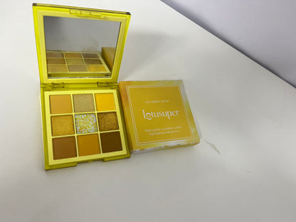 Lotusuper 9 Colors Yellow Eyeshadow Palette——Elevate Your Eye Makeup with High-Quality Artistry