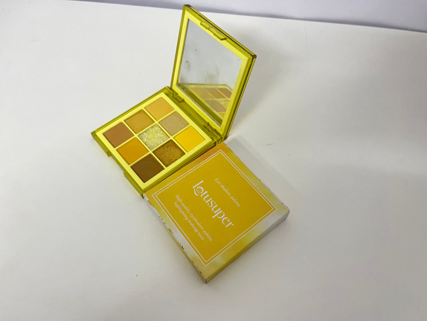 Lotusuper 9 Colors Yellow Eyeshadow Palette——Elevate Your Eye Makeup with High-Quality Artistry