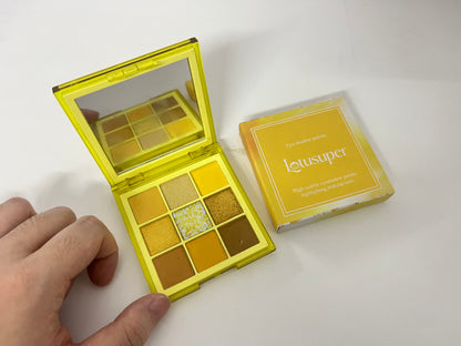 Lotusuper 9 Colors Yellow Eyeshadow Palette——Elevate Your Eye Makeup with High-Quality Artistry