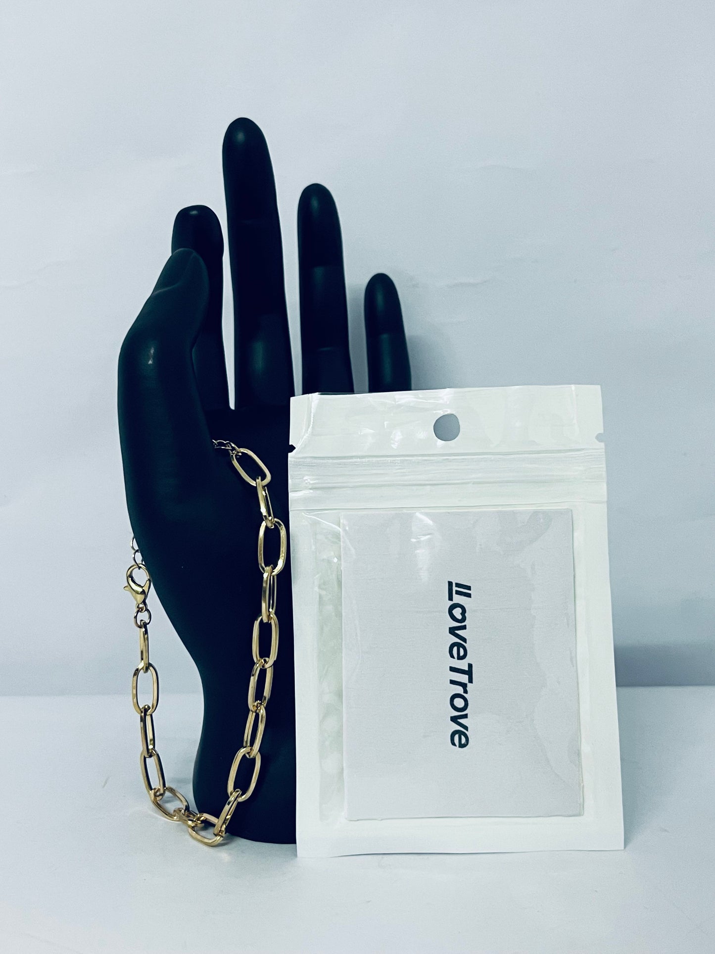LoveTrove Women 18 k Gold Plated Fashion Adjustable Chunky Cuban Paperclip Link Chain Bracelets Jewelry for Women Girls Gift