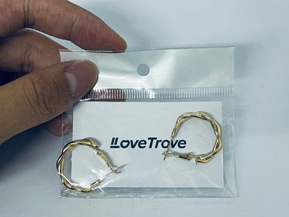 LoveTrove Twisted/Braided Hoop Earrings for Women