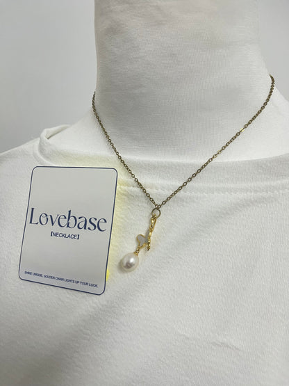 【Lovebase Butterfly & Pearl Necklace】—— Shine Unique, Golden Chain Lights Up Your Look