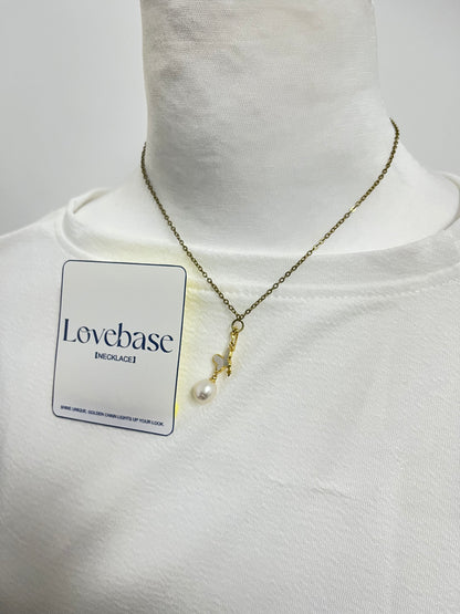 【Lovebase Butterfly & Pearl Necklace】—— Shine Unique, Golden Chain Lights Up Your Look