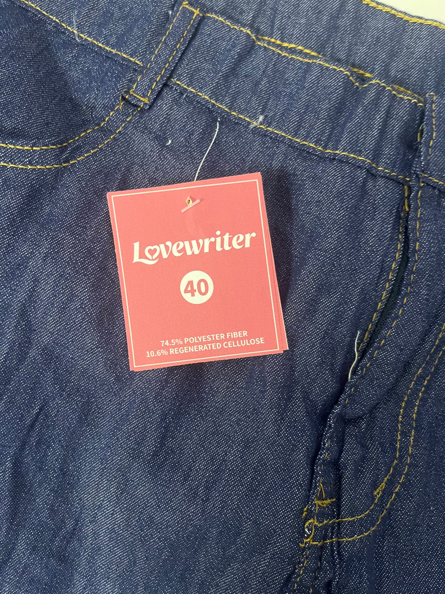 [Lovewriter Jeans]——Dark Blue Washed Jeans - Loose Straight-Leg Casual